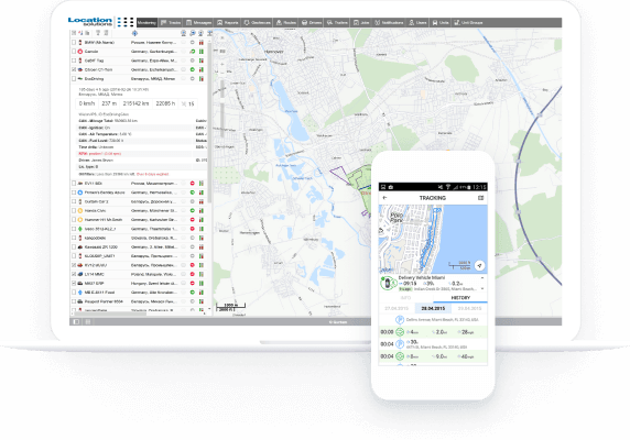 Location solutions Fleet management dashboard