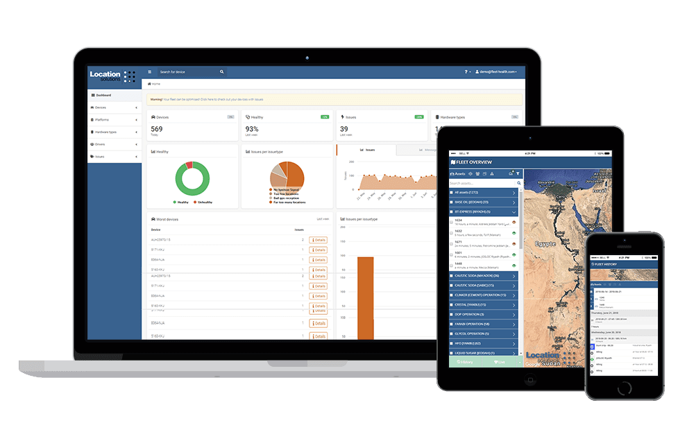 Fleet health by location solutions