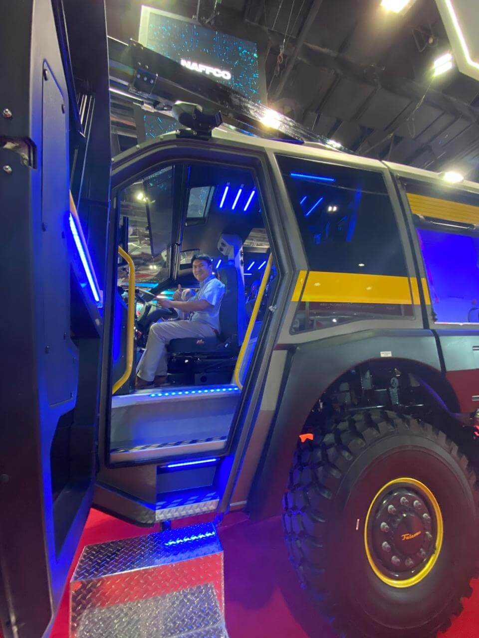 NAFFCO fire fighting truck on display at Intersec 2020
